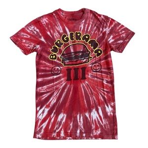 Burger Records Burgerama III T Shirt Adult S Tie Dye Red Music Festival Merch